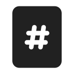 Document Page Number SVG Icon